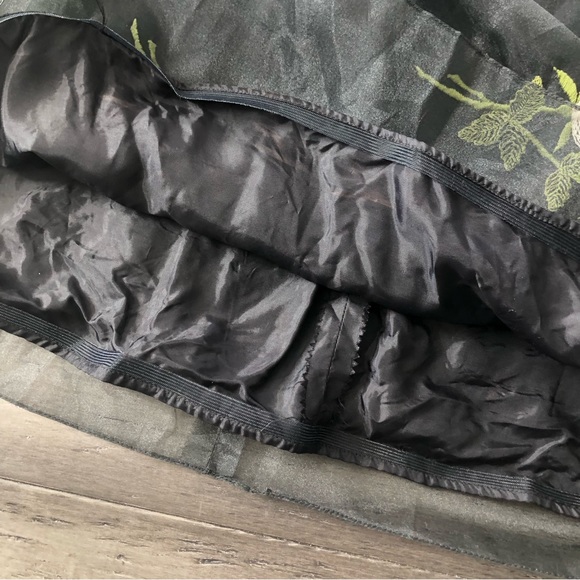 Vintage 70s Lillie Rubin Embroidered Tulle High Rise Full Formal Maxi Skirt - Picture 8 of 16